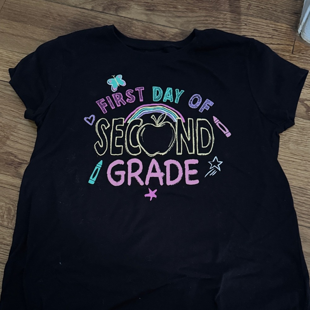The Children's Place Black 'First Day of Second Grade' Tee